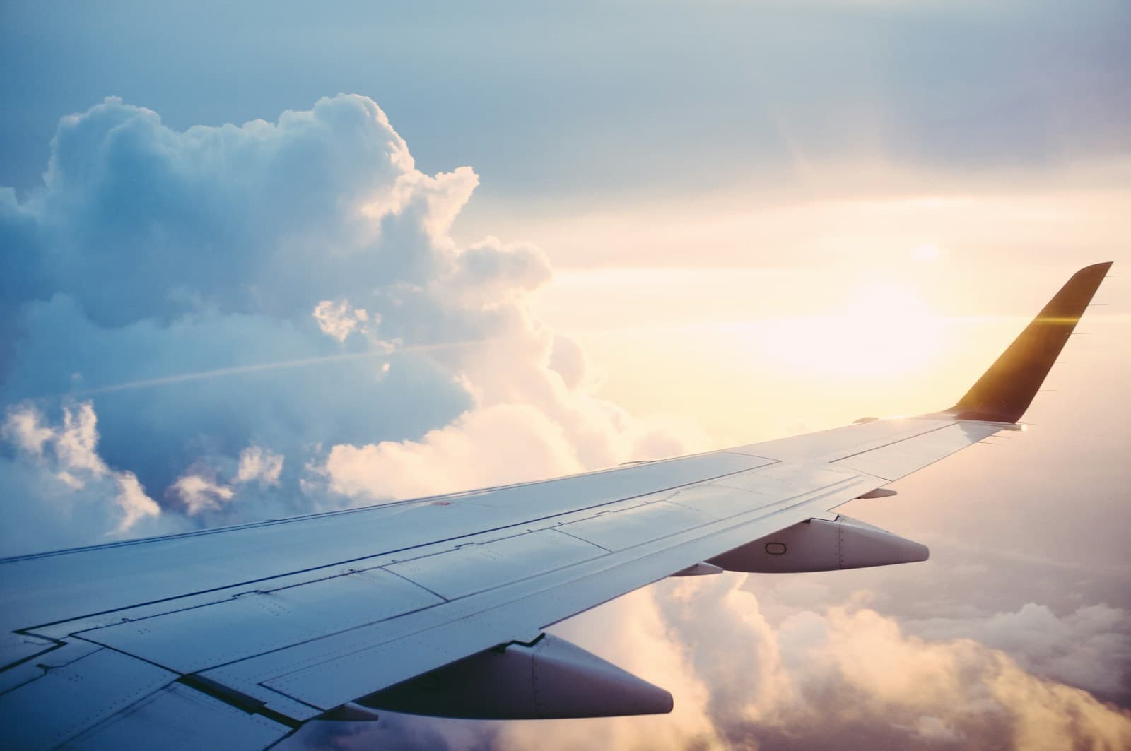 Airplane prepared for an international journey